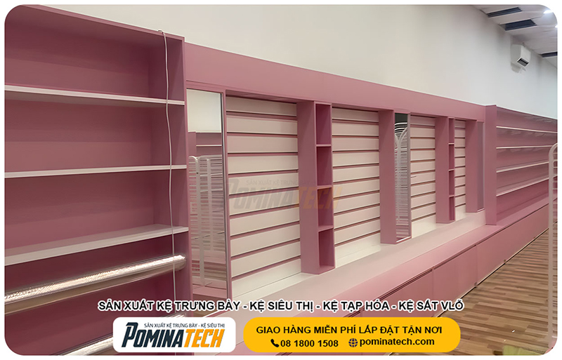 Lắp đặt cửa hàng phụ kiện tại Đồng Nai - Kệ Siêu Thị Pominatech - Công Ty TNHH Pominatech Việt Nam