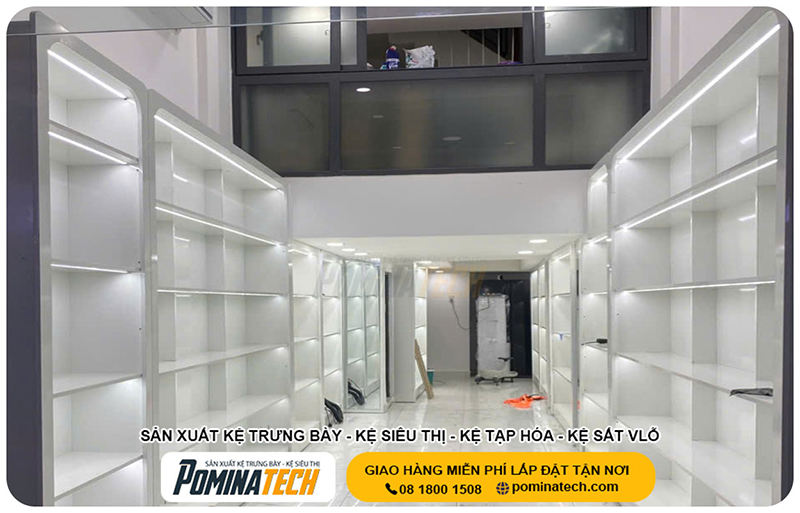 Lắp đặt cửa hàng tại Ninh Thuận - Kệ Siêu Thị Pominatech - Công Ty TNHH Pominatech Việt Nam