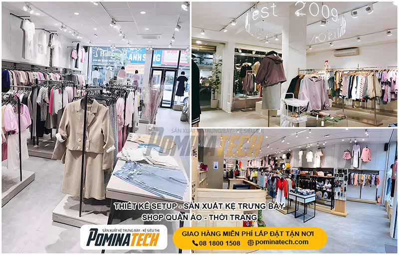 Kệ trưng bày thời trang - Kệ Siêu Thị Pominatech - Công Ty TNHH Pominatech Việt Nam