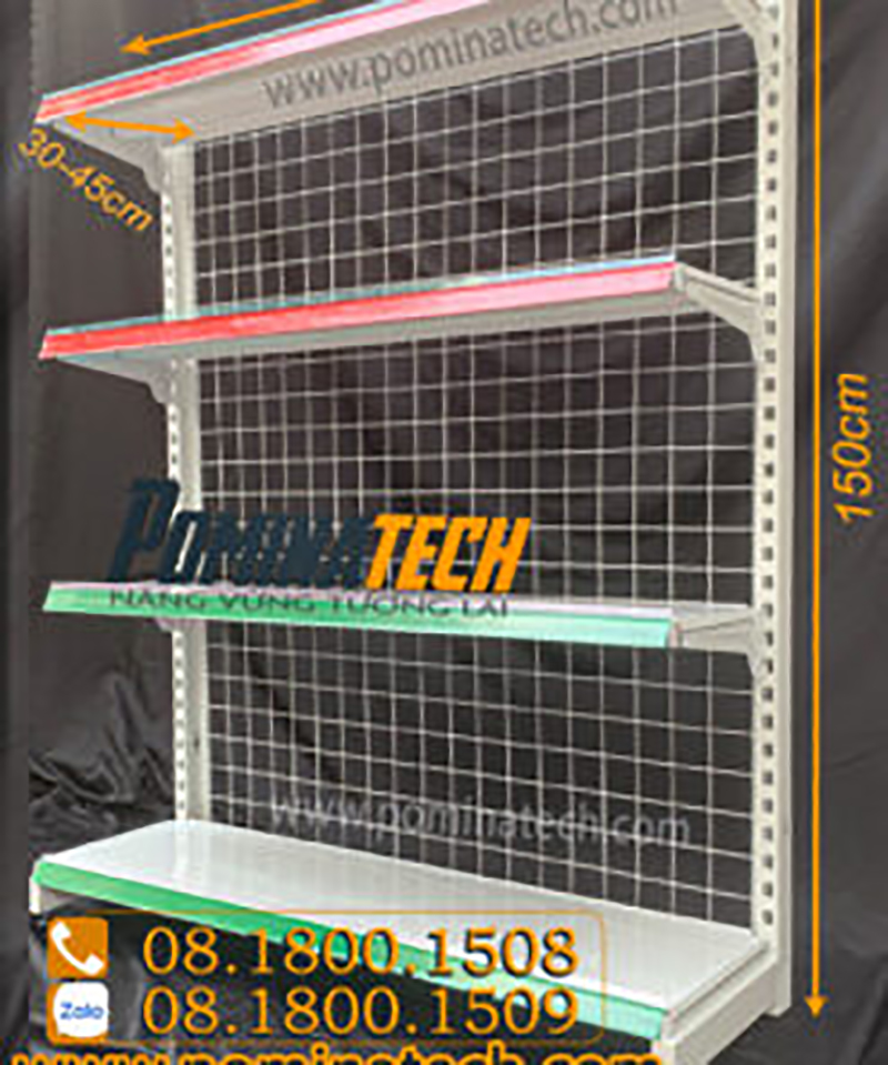 Kệ đơn lưới 4 tầng - Kệ Siêu Thị Pominatech - Công Ty TNHH Pominatech Việt Nam