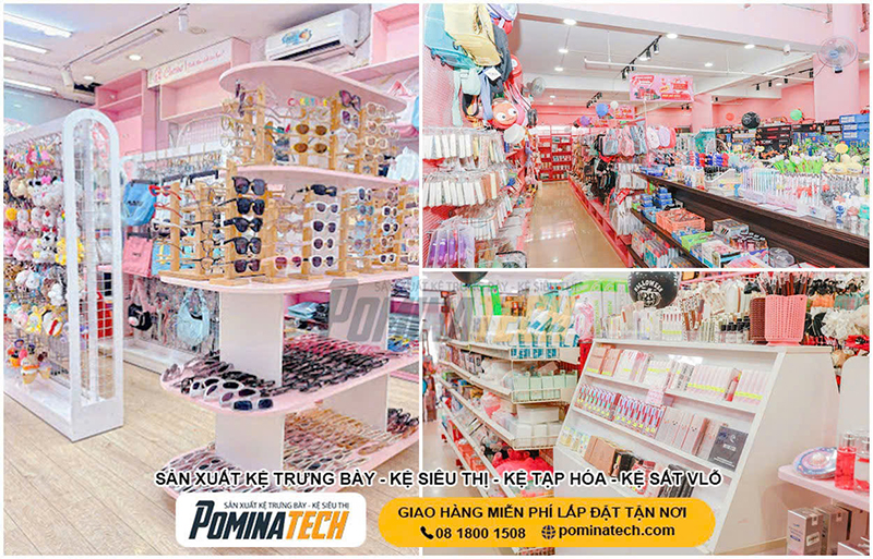 Kệ trưng bày siêu thị, tạp hóa - Kệ Siêu Thị Pominatech - Công Ty TNHH Pominatech Việt Nam