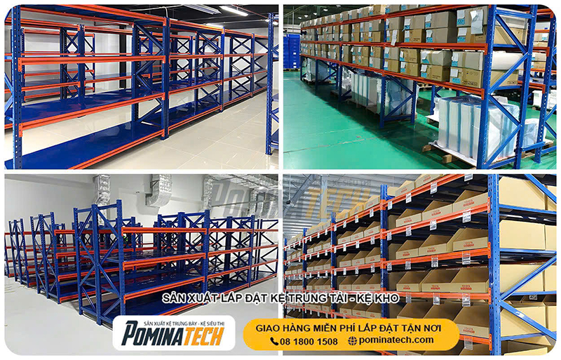 Kệ trung tải - Kệ Siêu Thị Pominatech - Công Ty TNHH Pominatech Việt Nam