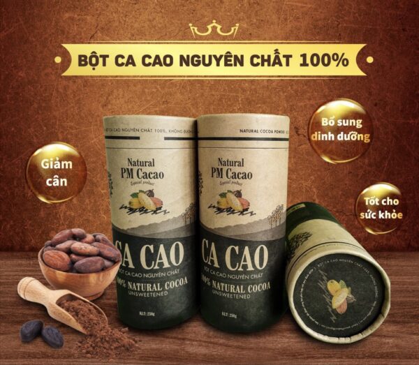 Cacao nguyên chất PM hộp - Cà Phê Và Rượu PM Coffee - Công Ty TNHH PM Coffee