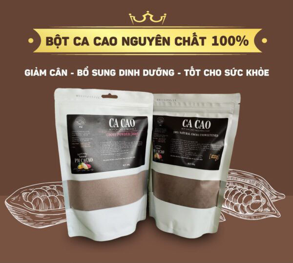 Cacao nguyên chất túi 500g