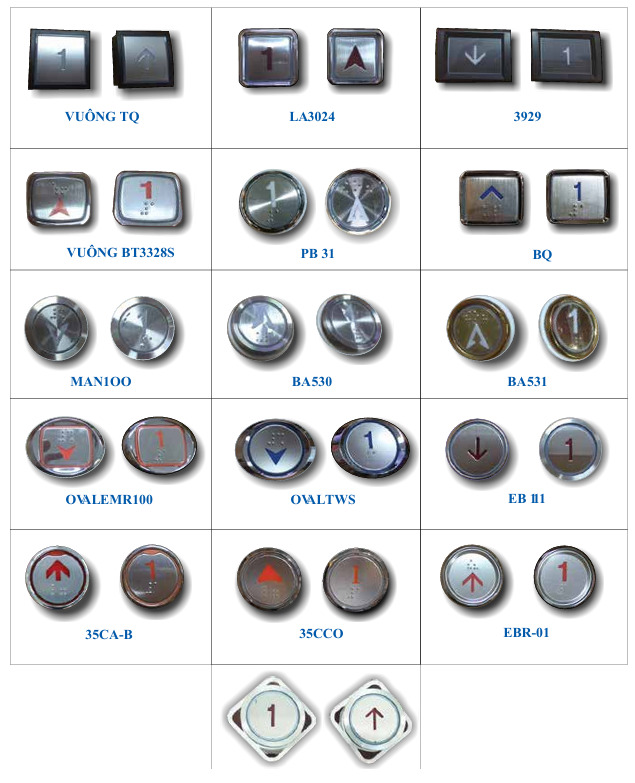 Mẫu phím gọi thang máy