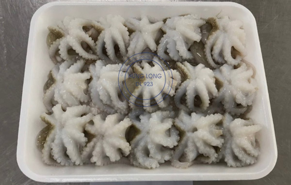 Bạch tuộc baby nguyên con làm sạch đông lạnh đóng khay
