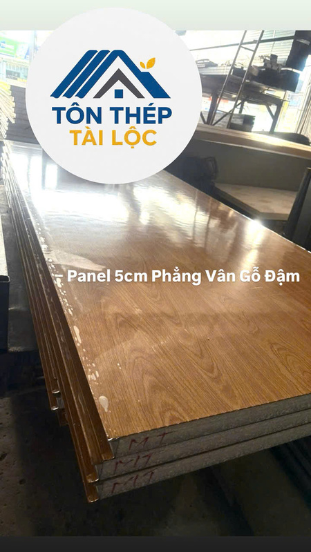 Panel 5cm phẳng vân gỗ đậm