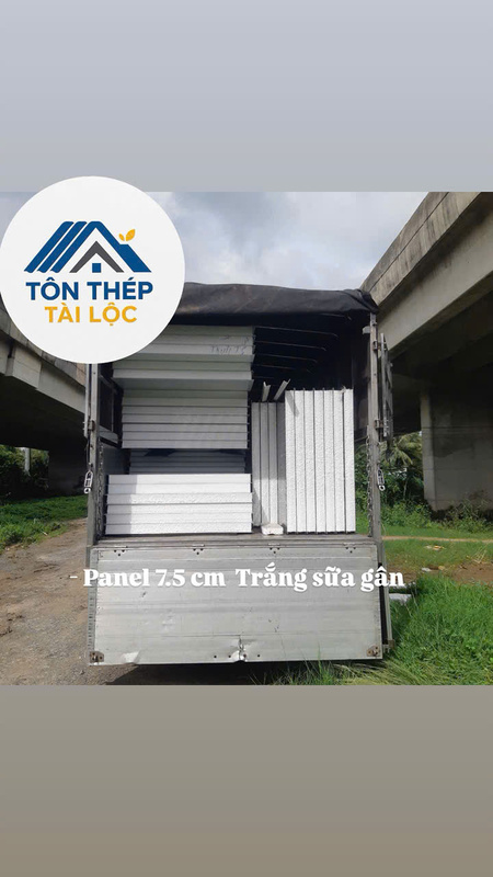 Panel 7.5cm trắng sữa gân