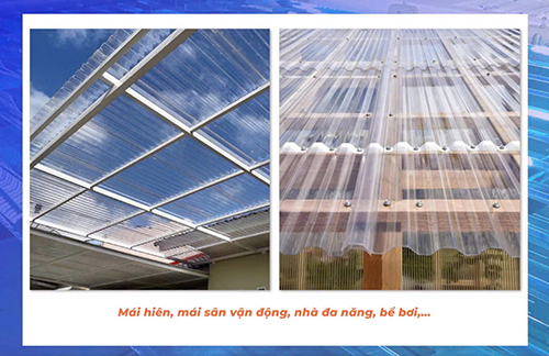 Tập nhựa Polycarbonate dạng sóng
