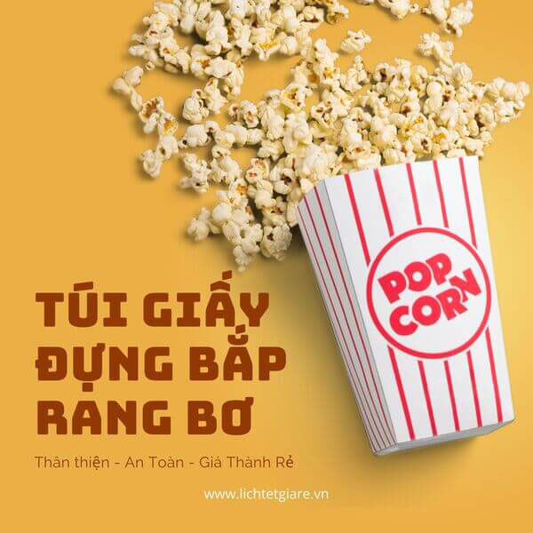 In túi giấy đựng bắp rang bơ - Lịch Tết An Khang - Công Ty Trách Nghiệm Hữu Hạn Thương Mại Dịch Vụ Phát Triển An Khang