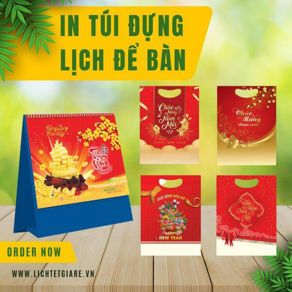 In túi đựng lịch để bàn - Lịch Tết An Khang - Công Ty Trách Nghiệm Hữu Hạn Thương Mại Dịch Vụ Phát Triển An Khang