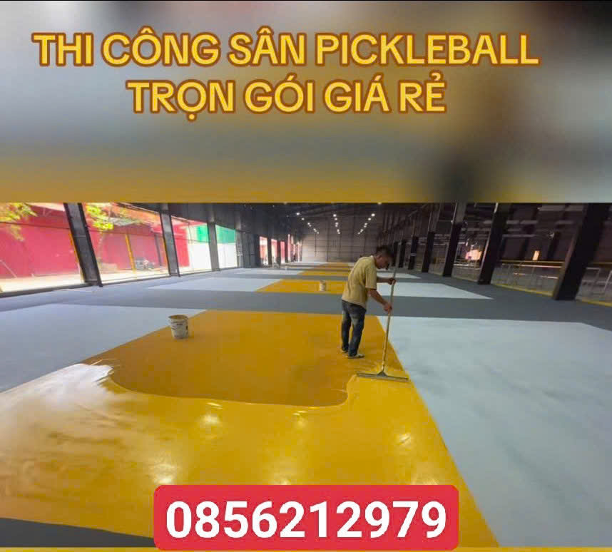 Dịch vụ thi công sân pickleball - Vệ Sinh Công Nghiệp Green Happy - Công Ty TNHH Thương Mại Dịch Vụ Green Happy