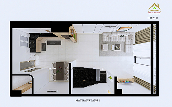 Dự án nhà phố Mr.Hiep House - Huy Thành Home - Công Ty TNHH Thương Mại- Thiết Kế- Nội Thất- Xây Dựng Huy Thành
