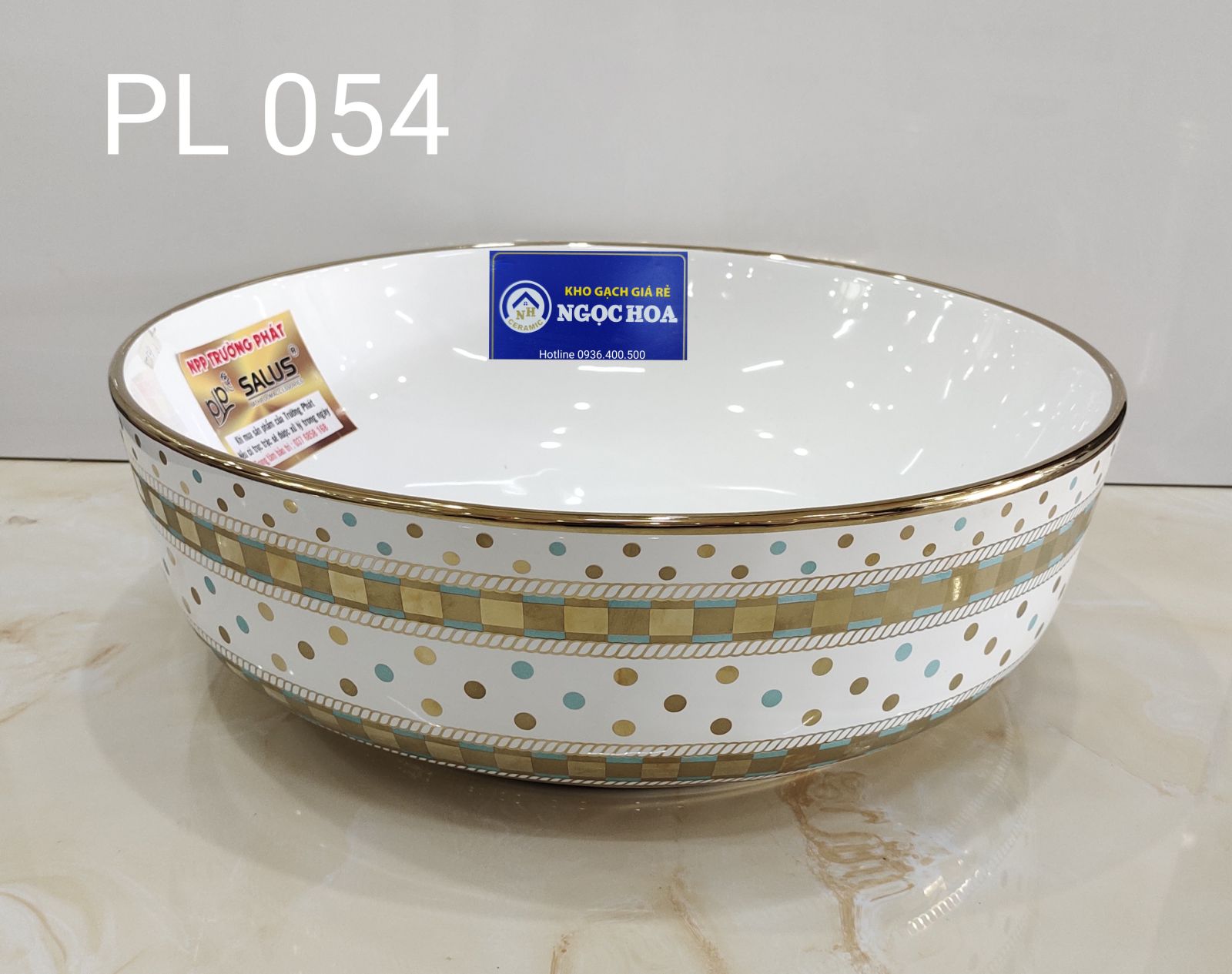 Chậu rửa mặt 504 - Gạch Men Ngọc Hoa - Công Ty TNHH Gạch Men Ngọc Hoa