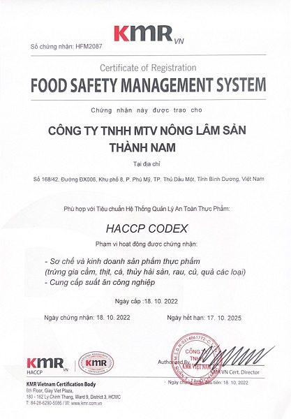 Chứng nhận HACCP CODEX