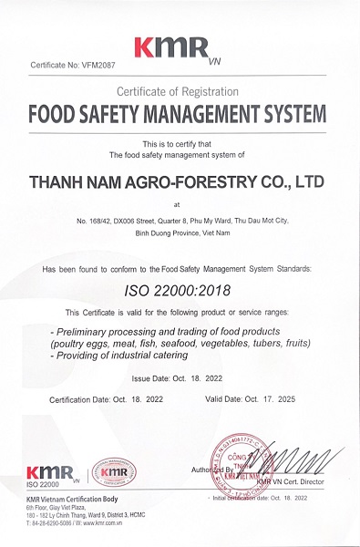 Chứng nhận ISO 22000:2018