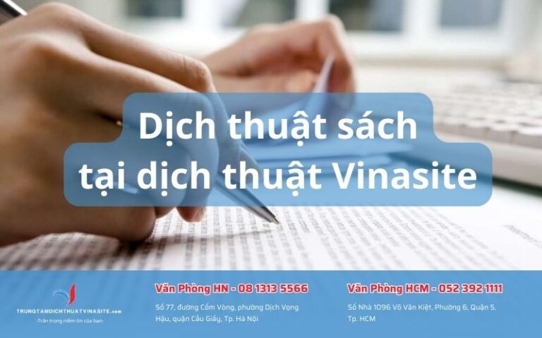 Dịch thuật sách - Trung Tâm Dịch Thuật Vinasite - Công Ty TNHH Vinasite Việt Nam