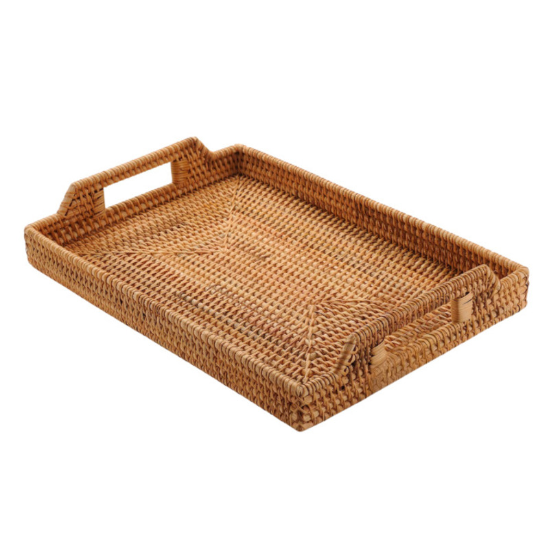 Khay mây đựng đồ ăn hình chữ nhật