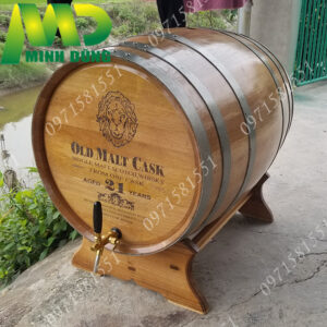 Thùng rượu gỗ sồi 100L - Cơ Sở Sản Xuất Thùng Gỗ Minh Dũng