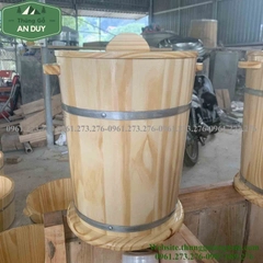 Thùng đựng gạo bằng gỗ 15kg - Thùng Gỗ An Duy - Cơ Sở Sản Xuất Bồn Tắm Gỗ Cao Cấp, Thùng Gỗ Sồi An Duy