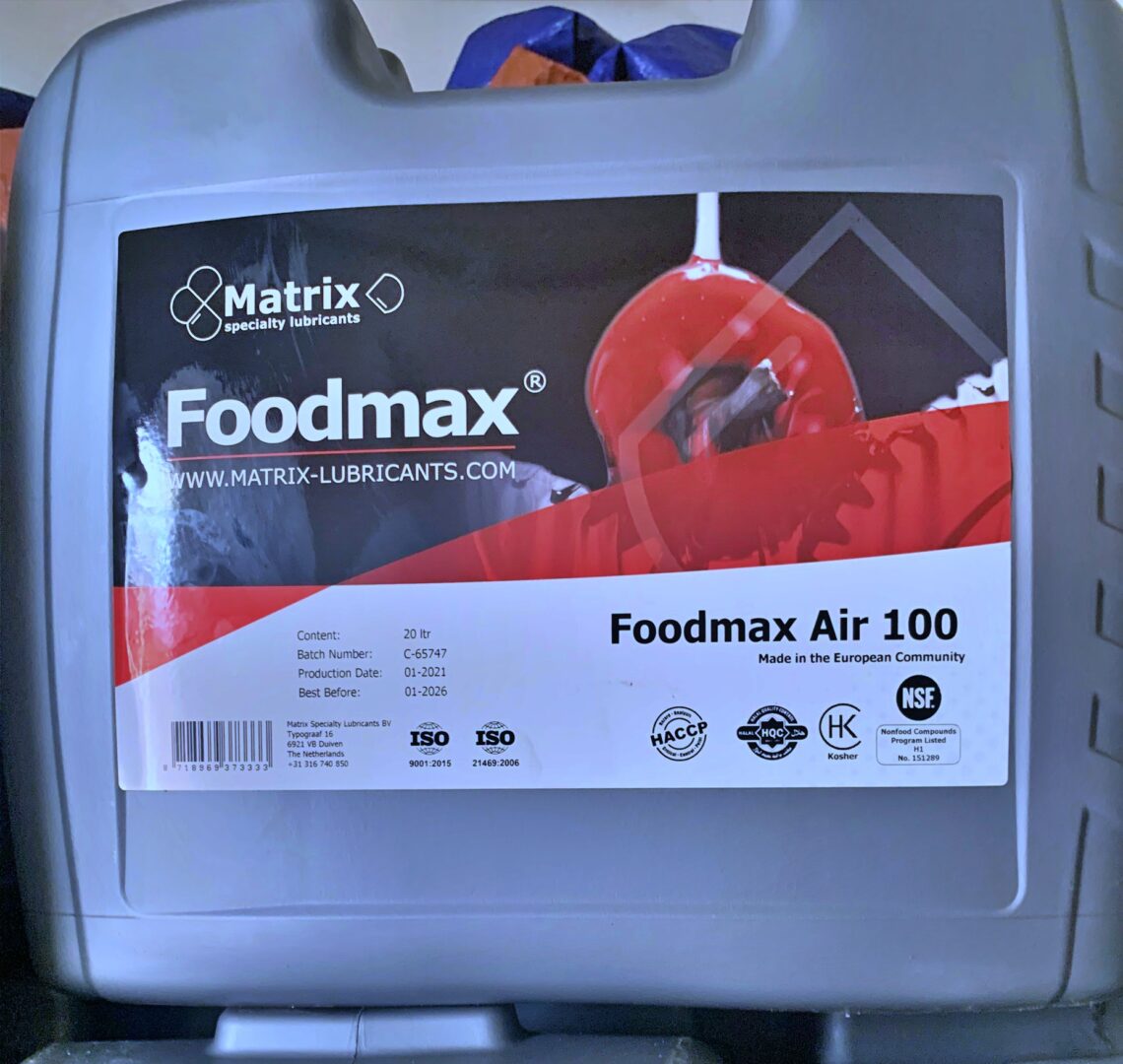 Dầu thực phẩm dùng cho bơm chân không, cho máy nén khí Foodmax Air 100