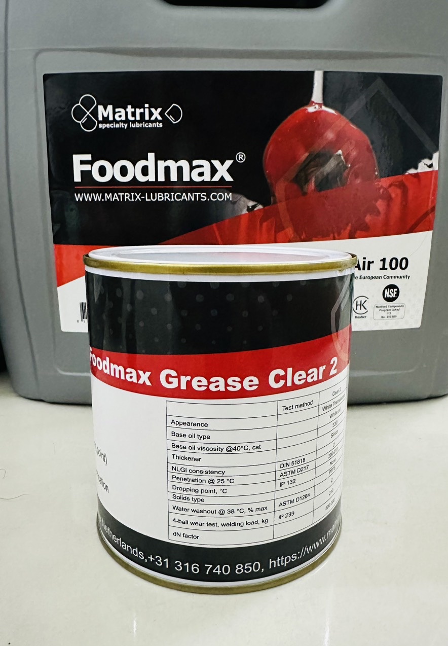 Mỡ cho máy thực phẩm Foodmax Grease Clear 2 - Mỡ Bôi Trơn TP-Vina - Công Ty TNHH Dầu Nhờn TP-Vina