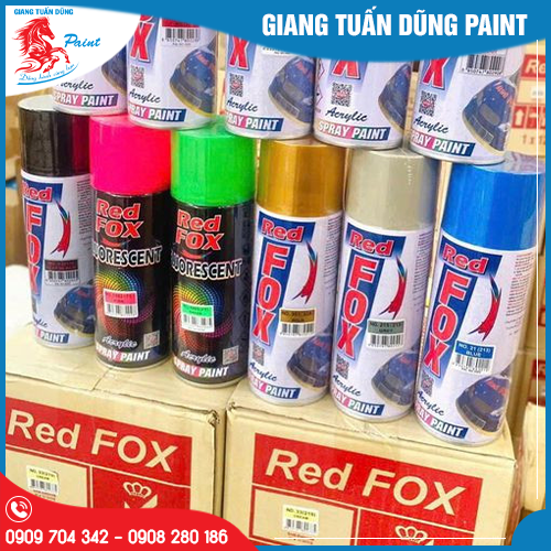 Sơn xịt Redfox - Đại Lý Sơn Giang Tuấn Dũng - Công Ty TNHH Thương Mại Và Dịch Vụ Giang Tuấn Dũng