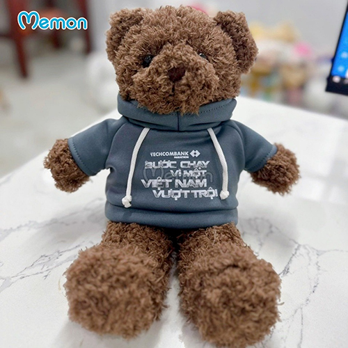 Gấu bông Teddy áo nỉ Techcombank - Thú Nhồi Bông Memon - Công Ty Cổ Phần Memon