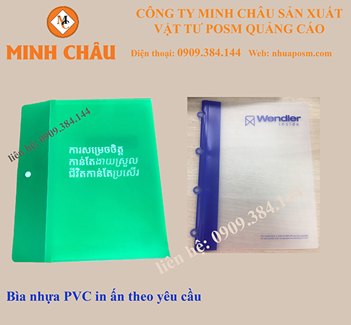 Bìa nhựa PVC quảng cáo