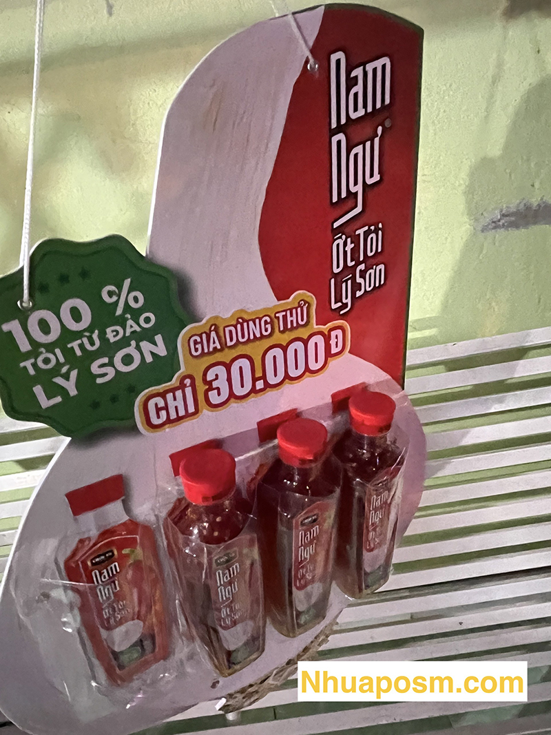 Hanger nhựa nước mắm - POSM Minh Châu - Công Ty TNHH Thương Mại Tổng Hợp Xuất Nhập Khẩu Minh Châu