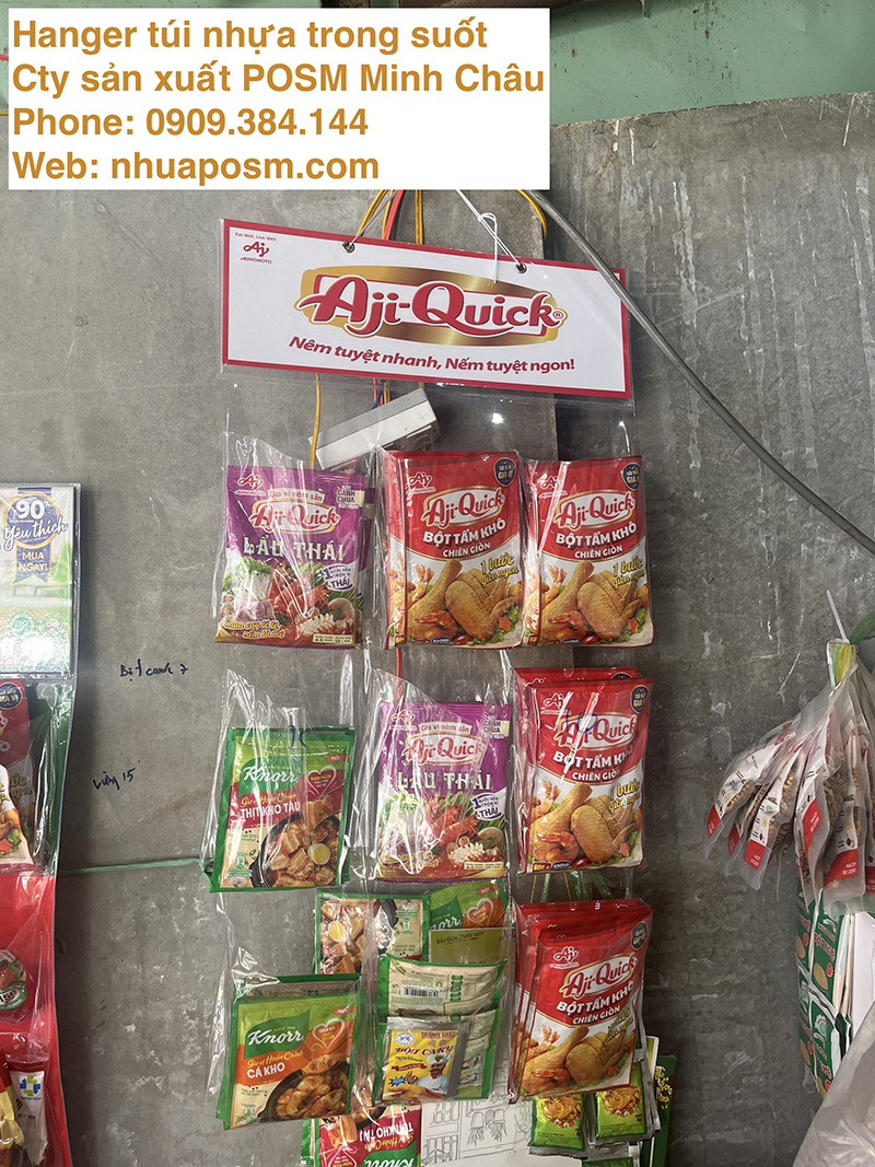 Hanger túi nhựa quảng cáo - POSM Minh Châu - Công Ty TNHH Thương Mại Tổng Hợp Xuất Nhập Khẩu Minh Châu