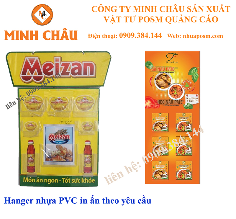 Hanger nhựa in ấn - POSM Minh Châu - Công Ty TNHH Thương Mại Tổng Hợp Xuất Nhập Khẩu Minh Châu