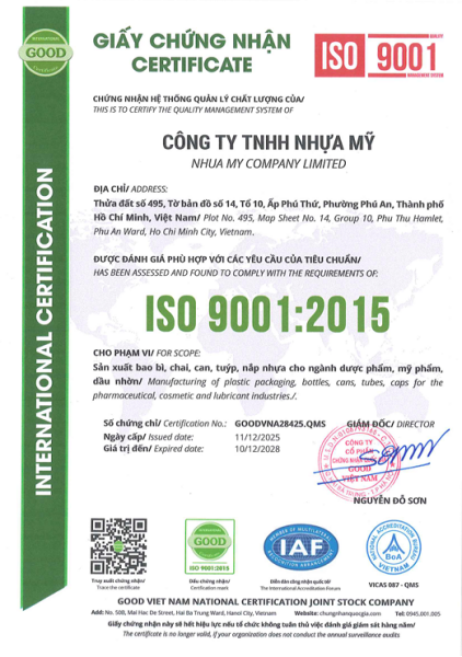 Chứng nhận ISO 9001:2015