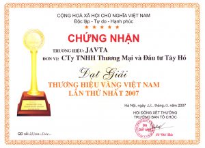 Thương hiệu vàng Việt Nam 2007 - Panel Cách Nhiệt Phú Sơn - Công Ty TNHH Công Nghệ Công Nghiệp Phú Sơn