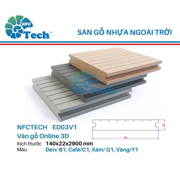 Sàn gỗ nhựa đặc ED03V1 vân gỗ online (3D) - Nhựa Giả Gỗ Everlast - Công Ty TNHH Everlast Việt Nam