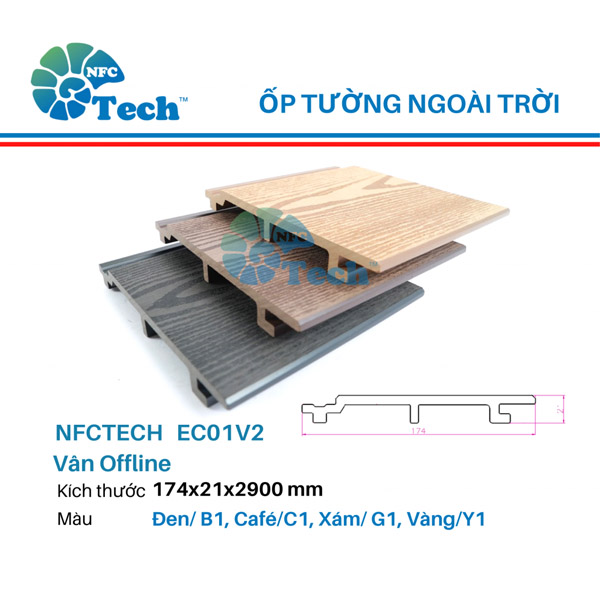 Ốp tường EC01V2 vân gỗ offline (2D) - Nhựa Giả Gỗ Everlast - Công Ty TNHH Everlast Việt Nam