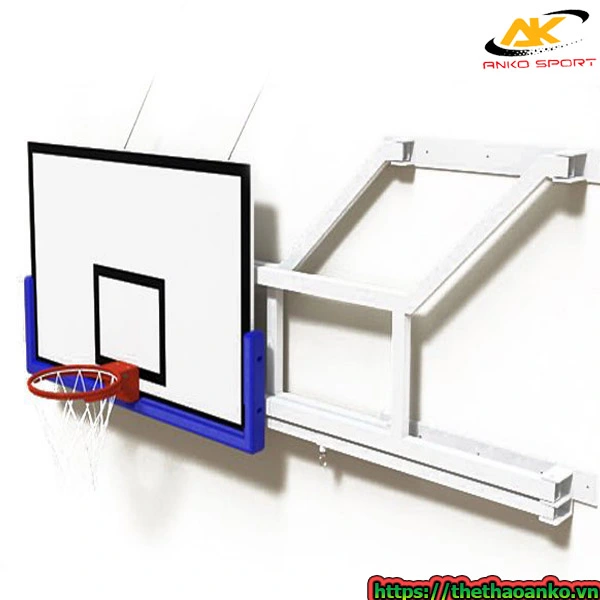 Trụ bóng rổ gắn tường xếp gấp S14185 - Thiết Bị Thể Thao Anko - Công Ty TNHH Thể Thao Anko Việt Nam