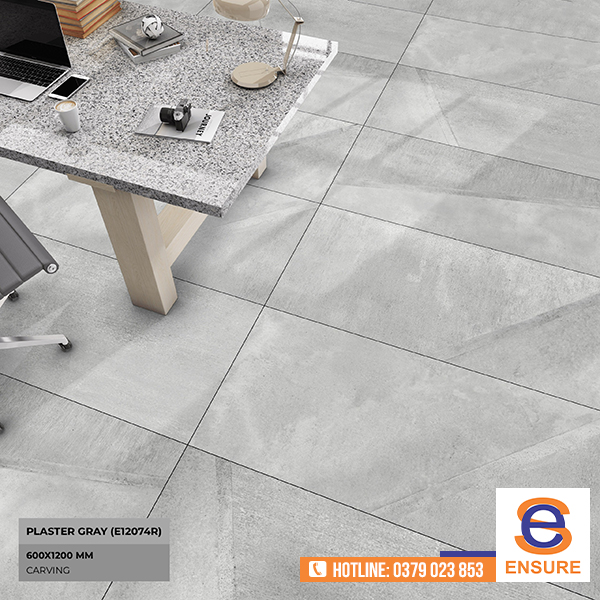 Gạch Carving Plaster Gray 600x1200mm - Gạch ấn Độ Ensure - Công Ty TNHH Ensure