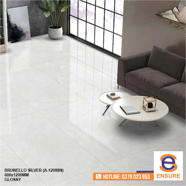 Gạch Glossy Brunello Silver (A-12088N) 600x1200mm