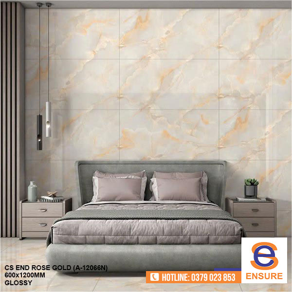 Gạch Glossy CS End Rose Gold (A-12066N) 600x1200mm - Gạch ấn Độ Ensure - Công Ty TNHH Ensure