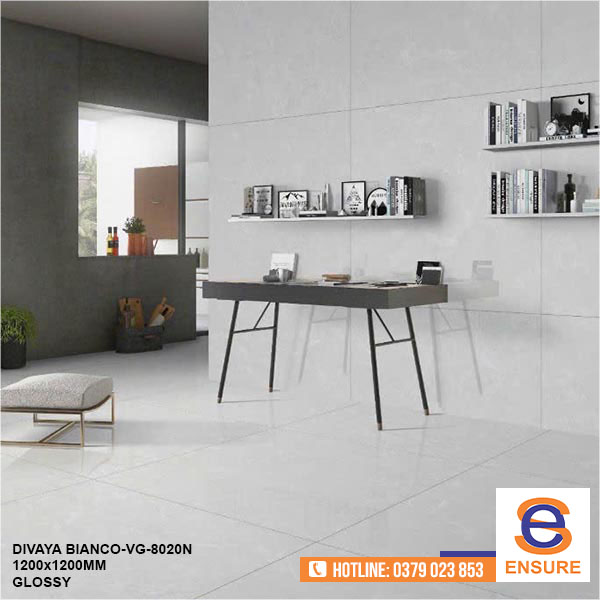 Gạch Glossy Divaya Bianco VG-8020N 1200x1200mm - Gạch ấn Độ Ensure - Công Ty TNHH Ensure