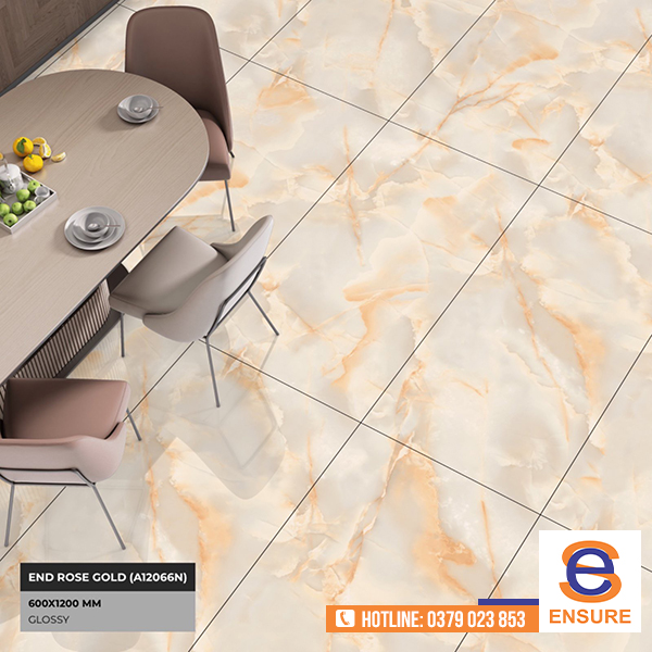 Gạch Glossy End Rose Gold (A12066N) 600x1200mm - Gạch ấn Độ Ensure - Công Ty TNHH Ensure