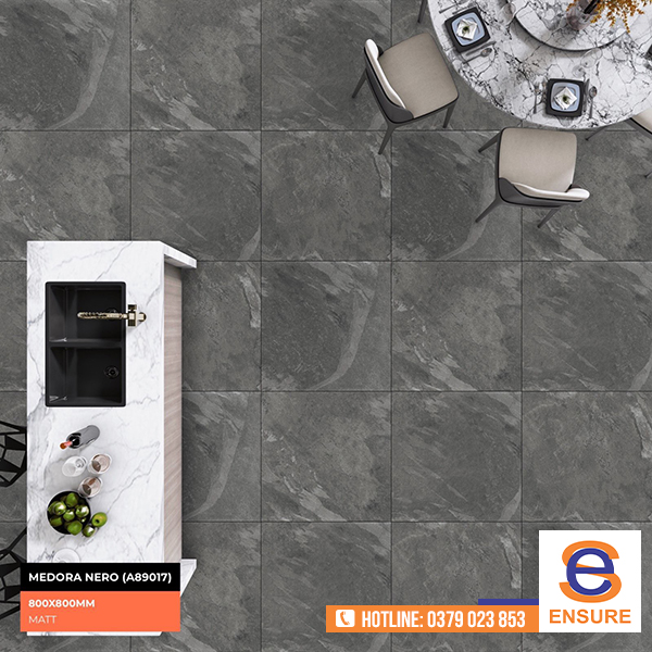 Gạch Matt Medora Nero (A89017) 800x800mm - Gạch ấn Độ Ensure - Công Ty TNHH Ensure