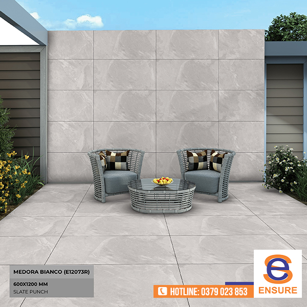 Gạch Slate Punch Medora Bianco (E12073R) 600x1200mm - Gạch ấn Độ Ensure - Công Ty TNHH Ensure