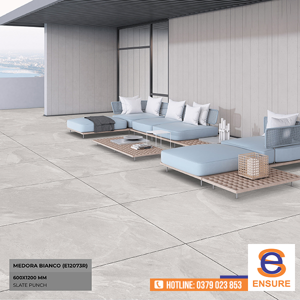 Gạch Slate Punch Medora Bianco (E12073R) 600x1200mm - Gạch ấn Độ Ensure - Công Ty TNHH Ensure