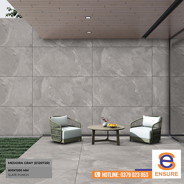 Gạch Slate Punch Medora Gray (E12072R) 600x1200mm - Gạch ấn Độ Ensure - Công Ty TNHH Ensure