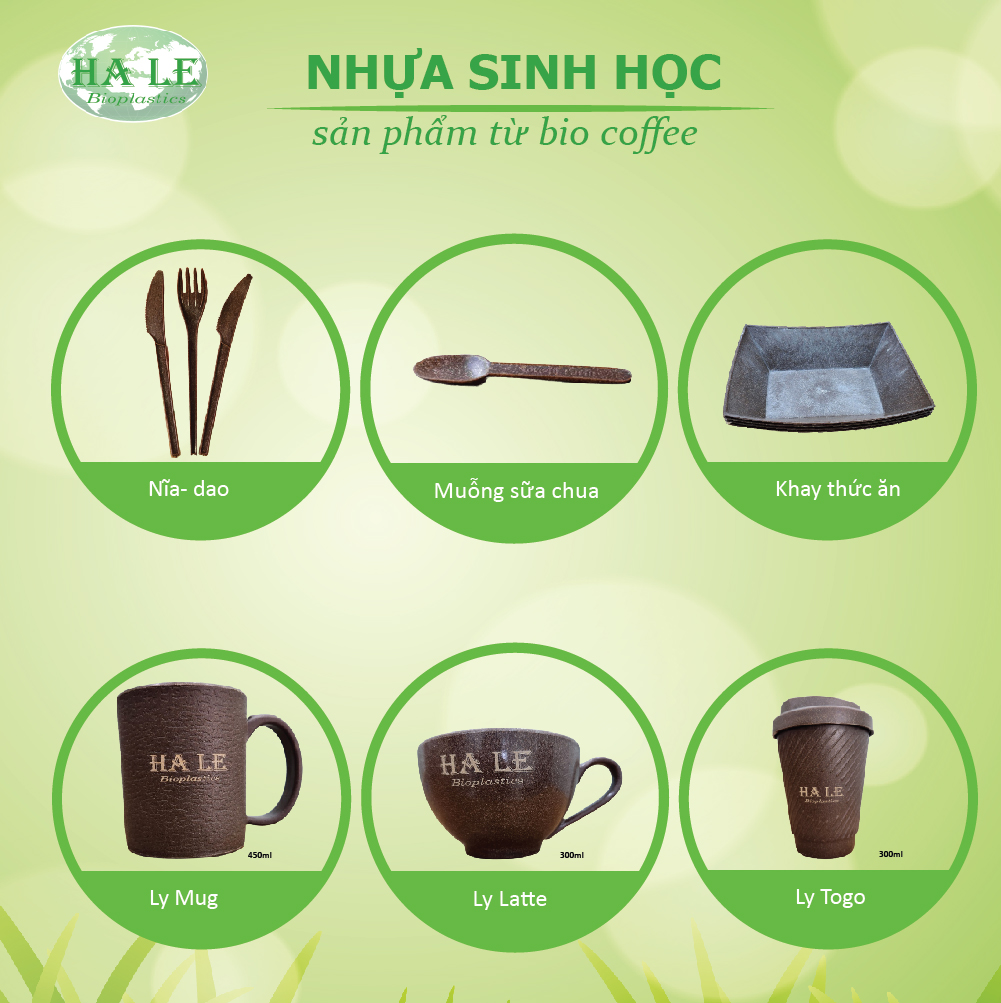 Sản phẩm từ bio coffee - Công Ty TNHH Nhựa Sinh Học Hà Lê