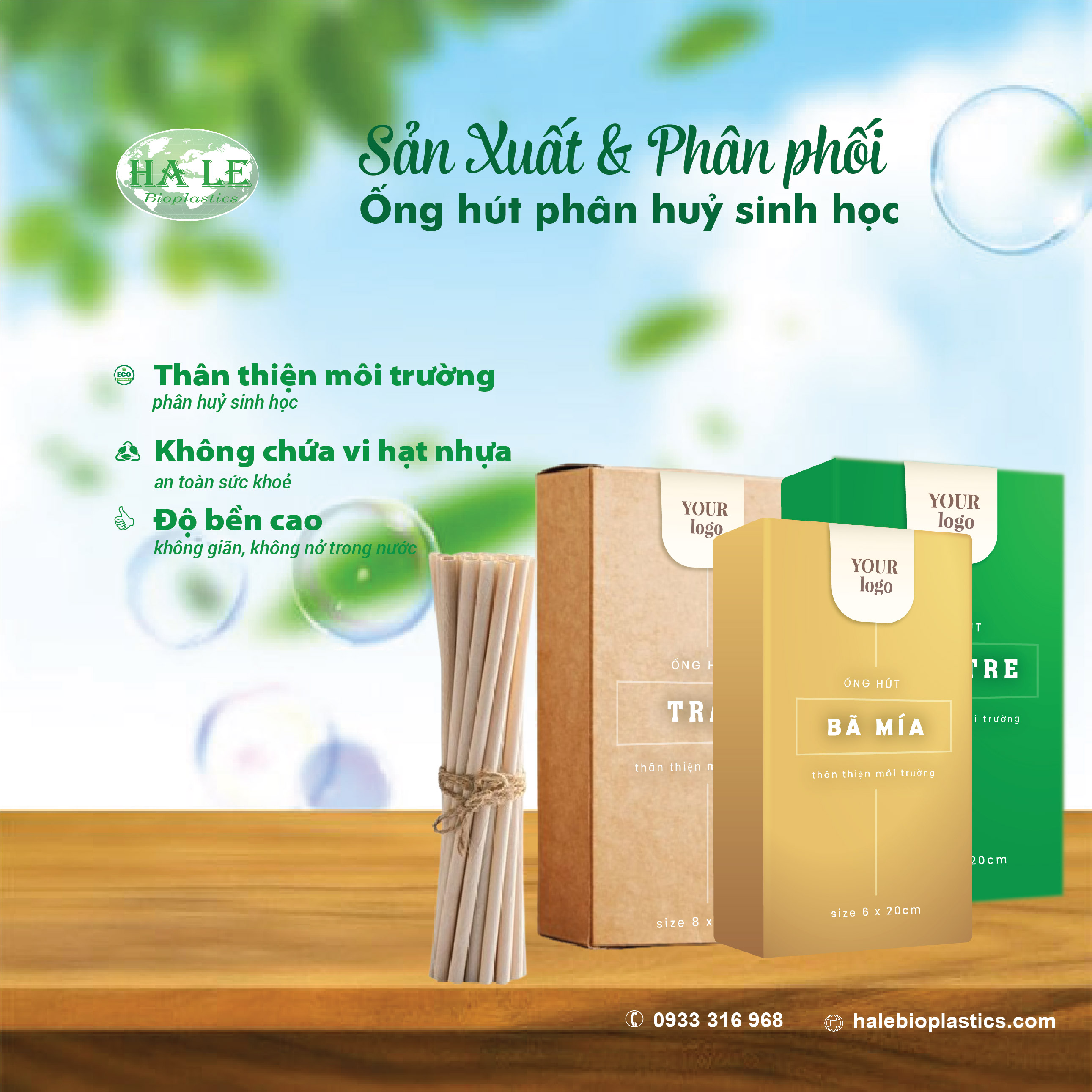 Ống hút phân hủy sinh học - Công Ty TNHH Nhựa Sinh Học Hà Lê