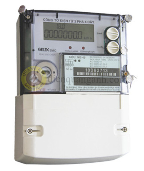 Công tơ điện tử 3 pha 1 giá trực tiếp - Thiết Bị Điện Quang Anh - Công Ty TNHH Kỹ Thuật Cơ Điện Quang Anh