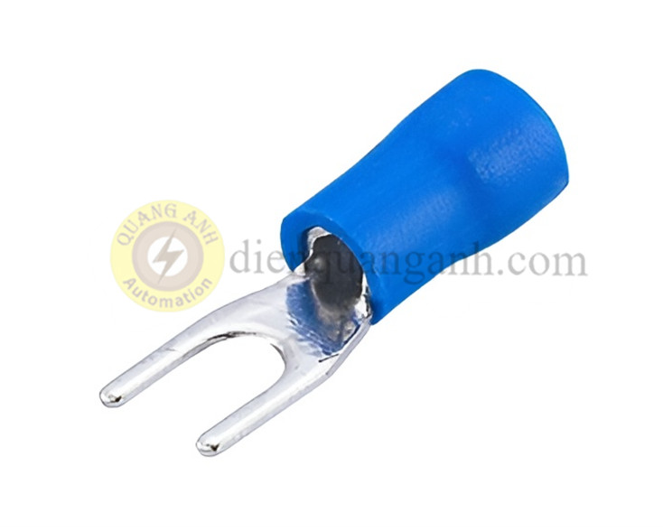 Đầu cos chĩa phủ nhựa SV2-6 / SVS2-6, màu xanh - Thiết Bị Điện Quang Anh - Công Ty TNHH Kỹ Thuật Cơ Điện Quang Anh